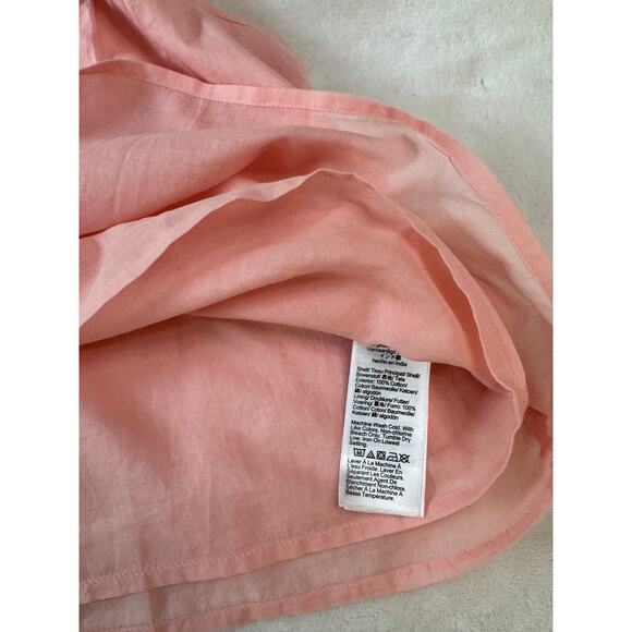 J Crew Peach Sleeveless Tank Top Coral Ruffled Crop Top Blouse Size M NWT - Picture 9 of 9